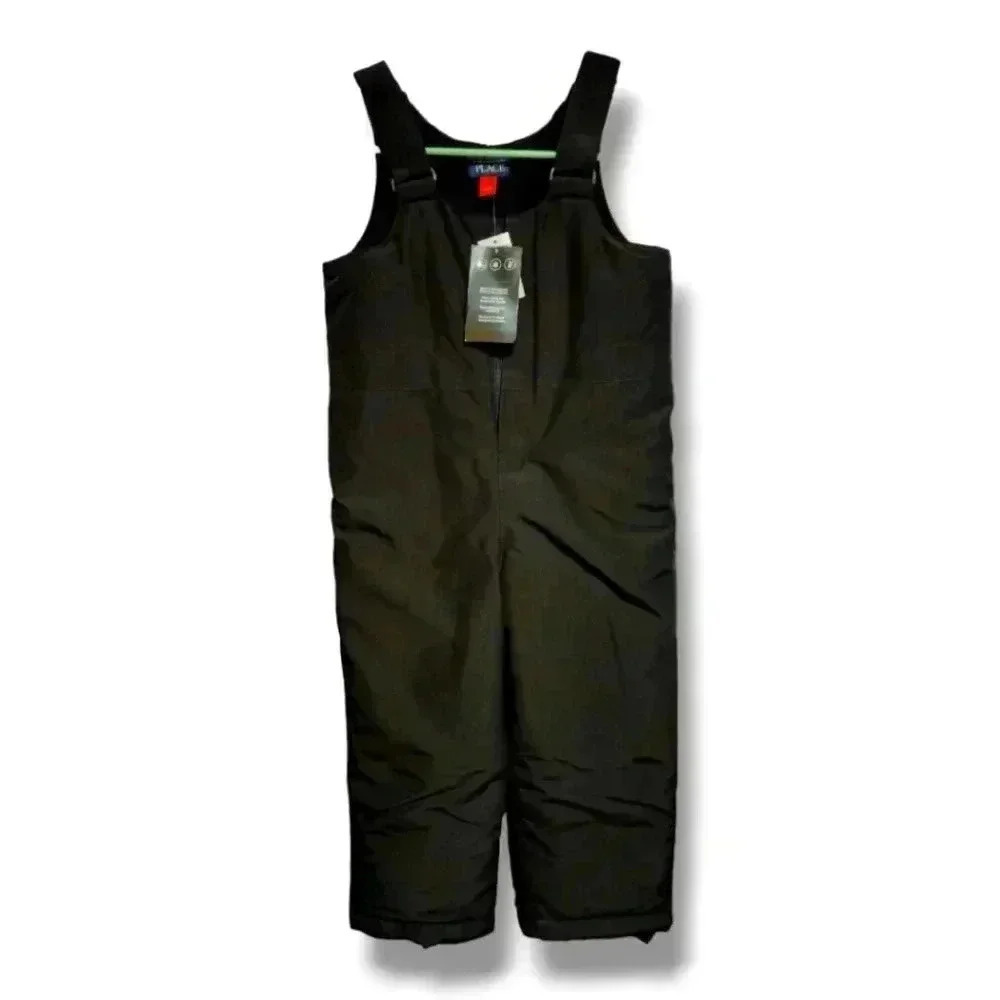 The Children's Place Black Snow Overalls Size 4T NWT